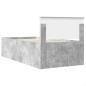 Preview: Bettrahmen mit Kopfteil Beton Grau 75 x 190 cm Holzwerkstoff