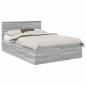 Preview: Bettrahmen Graues Sonoma 150 x 200 cm Holzwerkstoff