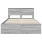 Preview: Bettrahmen Graues Sonoma 150 x 200 cm Holzwerkstoff