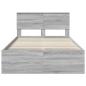 Preview: Bettrahmen Graues Sonoma 135 x 190 cm Holzwerkstoff