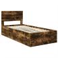 Preview: Bettrahmen Geräucherte Eiche 120 x 200 cm Holzwerkstoff