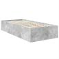 Preview: Bettrahmen mit Kopfteil Beton Grau 90 x 190 cm Holzwerkstoff