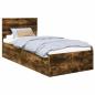 Preview: Bettrahmen Geräucherte Eiche 75 x 190 cm Holzwerkstoff