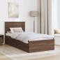 Preview: Bettrahmen Braun Eichen-Optik 75 x 190 cm Holzwerkstoff