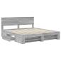 Preview: Bettrahmen Graues Sonoma 180 x 200 cm Holzwerkstoff