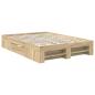 Preview: Bettrahmen mit Kopfteil Sonoma-Eiche 160 x 200 cm Holzwerkstoff