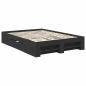 Preview: Bettrahmen mit Kopfteil Schwarz 140 x 200 cm Holzwerkstoff