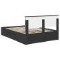 Preview: Bettrahmen mit Kopfteil Schwarz 140 x 200 cm Holzwerkstoff
