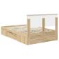 Preview: Bettrahmen mit Kopfteil Sonoma-Eiche 120 x 200 cm Holzwerkstoff