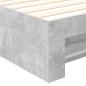 Preview: Bettrahmen mit Kopfteil Beton Grau 100 x 200 m Holzwerkstoff