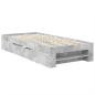 Preview: Bettrahmen mit Kopfteil Beton Grau 100 x 200 m Holzwerkstoff