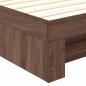 Preview: Bettrahmen Braun Eichen-Optik 90 x 200 cm Holzwerkstoff