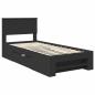 Preview: Bettrahmen mit Kopfteil Schwarz 80 x 200 cm Holzwerkstoff