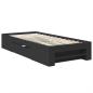 Preview: Bettrahmen mit Kopfteil Schwarz 80 x 200 cm Holzwerkstoff