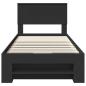 Preview: Bettrahmen mit Kopfteil Schwarz 80 x 200 cm Holzwerkstoff
