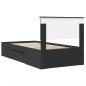 Preview: Bettrahmen mit Kopfteil Schwarz 80 x 200 cm Holzwerkstoff