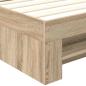 Preview: Bettrahmen mit Kopfteil Sonoma-Eiche 80 x 200 cm Holzwerkstoff