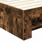 Preview: Bettrahmen Geräucherte Eiche 80 x 200 cm Holzwerkstoff