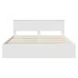 Preview: Bettrahmen mit Kopfteil Weiß 200 x 200 cm Holzwerkstoff