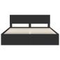 Preview: Bettrahmen mit Kopfteil Schwarz 180 x 200 cm Holzwerkstoff
