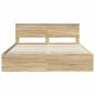 Preview: Bettrahmen mit Kopfteil Sonoma-Eiche 180 x 200 cm Holzwerkstoff