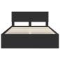 Preview: Bettrahmen mit Kopfteil Schwarz 160 x 200 cm Holzwerkstoff