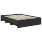 Preview: Bettrahmen mit Kopfteil Schwarz 150 x 200 cm Holzwerkstoff