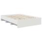 Preview: Bettrahmen mit Kopfteil Weiß 140 x 200 cm Holzwerkstoff