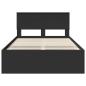 Preview: Bettrahmen mit Kopfteil Schwarz 137 x 203 cm Holzwerkstoff