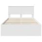 Preview: Bettrahmen mit Kopfteil Weiß 120 x 123 cm Holzwerkstoff
