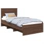 Preview: Bettrahmen Braun Eichen-Optik 120 x 123 cm Holzwerkstoff