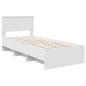 Preview: Bettrahmen mit Kopfteil Weiß 90 x 200 cm Holzwerkstoff