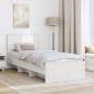 Preview: Bettrahmen mit Kopfteil Weiß 80 x 200 cm Holzwerkstoff