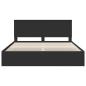 Preview: Bettrahmen mit Schubladen Schwarz 180 x 200 cm Ingenieurs Holz
