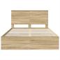 Preview: Bettrahmen Sonoma-Eiche 160 x 200 cm Ingenieurs Holz