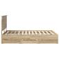Preview: Bettrahmen Sonoma-Eiche 150 x 200 cm Ingenieurs Holz