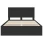 Preview: Bettrahmen mit Schubladen Schwarz 140 x 190 cm Ingenieurs Holz