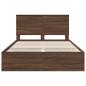 Preview: Bettrahmen Braun Eichen-Optik 140 x 190 cm Ingenieurs Holz