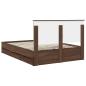 Preview: Bettrahmen Braun Eichen-Optik 140 x 190 cm Ingenieurs Holz