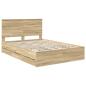 Preview: Bettrahmen Sonoma-Eiche 140 x 200 cm Ingenieurs Holz
