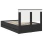 Preview: Bettrahmen mit Schubladen Schwarz 120 x 200 cm Ingenieurs Holz