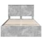 Preview: Bettrahmen mit Kopfteil Beton Grau 120 x 200 cm Ingenieurs Holz