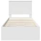Preview: Bettrahmen mit Schubladen Weiß 100 x 200 cm Ingenieurs Holz