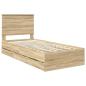 Preview: Bettrahmen Sonoma-Eiche 100 x 200 cm Ingenieurs Holz