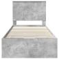 Preview: Bettrahmen mit Kopfteil Beton Grau 90 x 190 cm Ingenieurs Holz