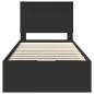 Preview: Bettrahmen mit Schubladen Schwarz 90 x 200 cm Ingenieurs Holz