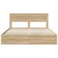 Preview: Bettrahmen Sonoma-Eiche 180 x 200 cm Ingenieurs Holz