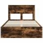 Preview: Bettrahmen Geräucherte Eiche 120 x 190 cm Ingenieurs Holz