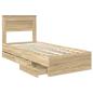 Preview: Bettrahmen Sonoma-Eiche 90 x 190 cm Ingenieurs Holz