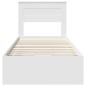 Preview: Bettrahmen mit Schubladen Weiß 90 x 200 cm Ingenieurs Holz